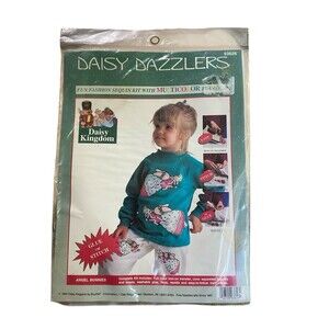 Daisy Dazzlers Angel Bunnies Fashion Sequin Kit With Multicolor Transfer New